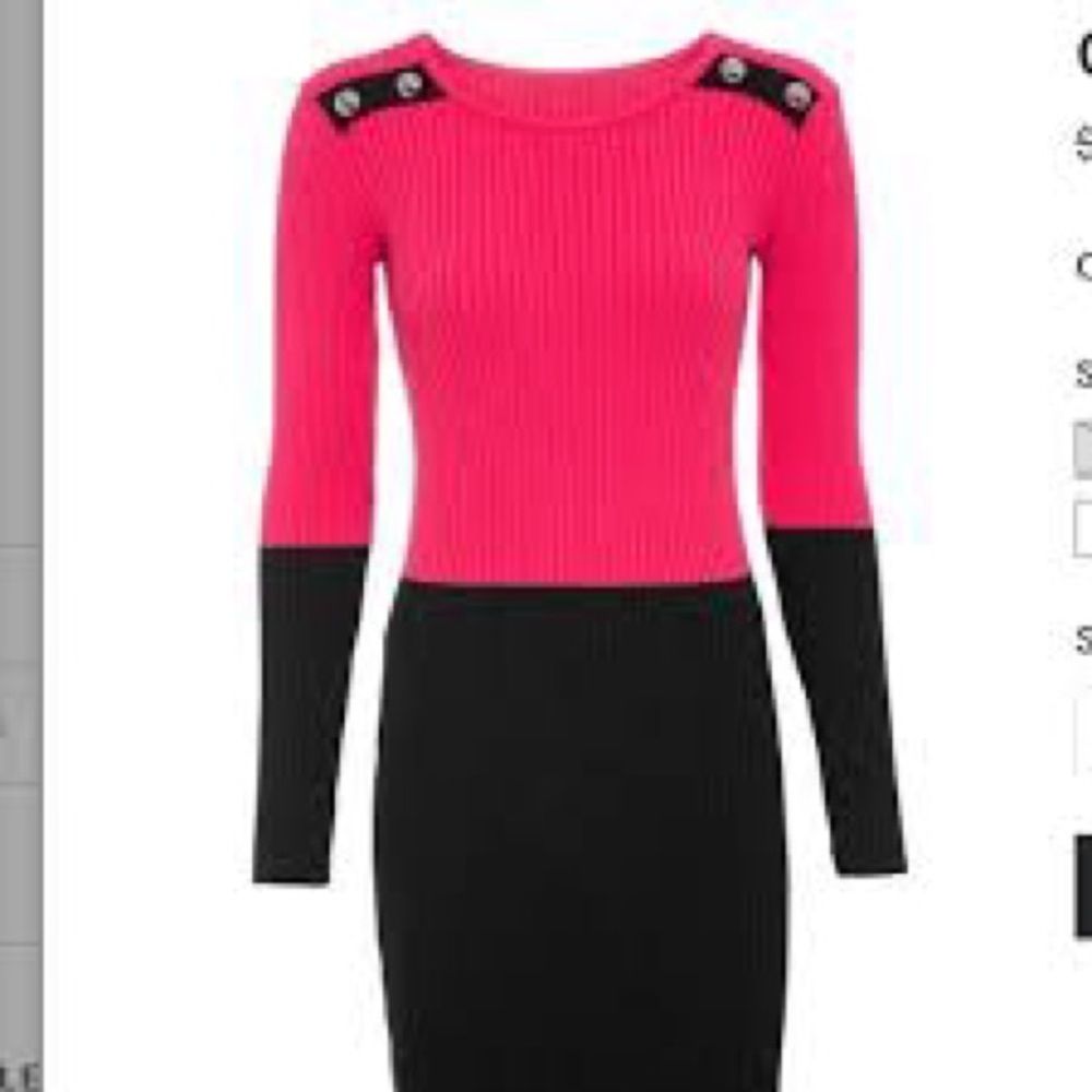 Venus Color Block Sweater Dress- ! - Picture 5 of 5